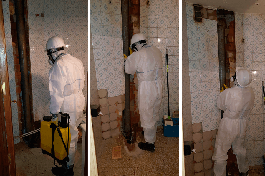 Retirada de tuberias de amianto5